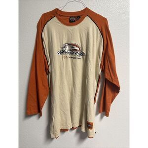 Harley-Davidson Men's Screamin' eagle Long Sleeve‎ Crew-Neck Shirt 2XL
